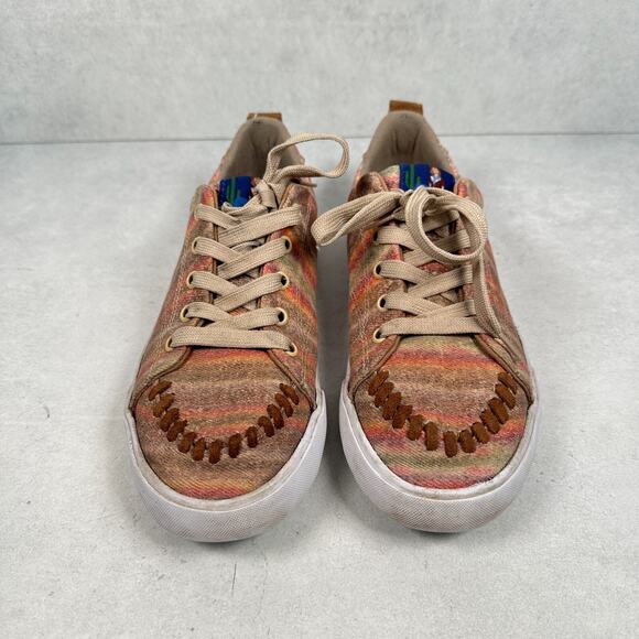 Justin Reba Shoes Womens 8.5 Arreba Striped Western Aztec Boho Festival Sneaker - Picture 2 of 14